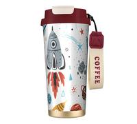 Bouteille d'eau en acier inoxydable avec couvercle à paille - Large goulot - Isotherme - Anti-fuite - Pour femme - Rouge