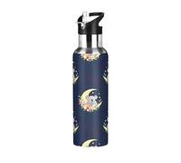 Bouteille d'eau en acier inoxydable de 946 ml, sans BPA, bouteille d'eau de sport avec paille pour salle de sport, voyage, école, ours koala mignons