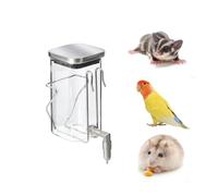 Bouteille d'eau en acier inoxydable et verre de qualité supérieure pour animaux de compagnie - Distributeur anti-goutte pour lapins/perroquets/rongeurs | 3 options de taille avec support universel