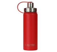 Bouteille d'eau en acier inoxydable isolée sous vide Boulder Tri Max d'Ecovessel, rouge, 600 ml