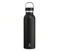 Bouteille d'eau en acier inoxydable isolée sous vide de 26oz/750ml à grande capacité avec couvercle à poignée portable, bouteille de voyage conservant la chaleur et le froid durablement pour la randon