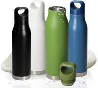 Bouteille d'eau en acier inoxydable 'Orlando' - Bouteille sous vide anti-fuite - Bouteille isolante adaptée au gaz carbonique - Contenance 480ml - Bouteille sans BPA pour les déplacements - vert