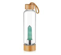 Bouteille D'eau En Cristal De Quartz Naturel Baguette D'obélisque De Guérison À Pointe De Cristal Naturel Cristal De Guérison Point Reiki Bouteille D'eau En Verre D'élixir Pour La D'eau Infusée ( Colo