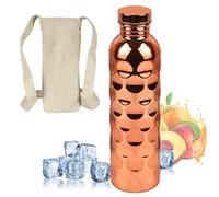 Bouteille D'eau En Cuivre - Construction En Cuivre Faite À La Main, Grande Capacité Étanche, Bouteille Réutilisable, Récipient D'eau En Métal De 907,2 G | Flacon Pour Adultes Femmes Hommes Salle De Sp