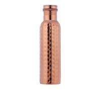 Bouteille d'eau en cuivre pur martelé de 600 ml | Bouteille d'eau sans couture étanche pour les avantages ayurvédiques