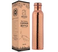 Bouteille d'eau en cuivre pur martelé sans joint avec bénéfices ayurvédiques, bouteille 100% pure et étanche, capacité de 1 litre (33,84 fl oz US)