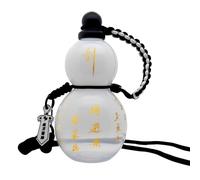 Bouteille d'eau en forme de gourde, bouteille d'eau de sport, bouteille d'eau de voyage pour salle de sport, d'inspiration rétro chinoise, pichet de voyage portable, grande capacité, durable (Blanc)