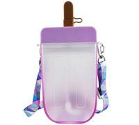 Bouteille D'eau En Plastique Pour Crème Glacée, Mignon, Avec Paille, Anti-Chute, Créative, Portable