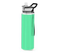Bouteille d'eau en plastique transparent pour journal intime, patio, bureau, maison - Vert vif