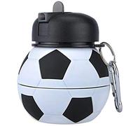 Bouteille d'eau en Silicone pour le football - Enfants et Adultes, Pliable, sans BPA, très résistant - 550ml