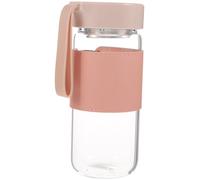 Bouteille D'eau en Verre 480ml avec Infuseur à Thé, Poignée | Rose, Joint Silicone Intégré et Surface Lisse, pour Thé en Vrac, Glaçons, École et Déplacements Quotidiens
