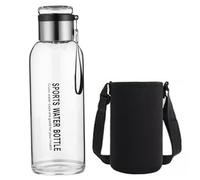 Bouteille d'eau en verre borosilicate, 1000 ml de bouteille d'infuseur de thé en verre transparent, gobelet à thé portable avec infuseur et manche pour les boissons, jus, bouteilles d'eau chaude