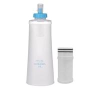 Bouteille d'eau filtrée - Bouteille de randonnée portable de 1 L pour filtre intégré | Bouteille de sport pliable réutilisable avec salle de sport, randonnée, cyclisme, camping pour aventures en plein