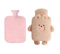 Bouteille d'eau - Fournitures de réchauffement | Bouteille en peluche - 1 litre avec motif animal de dessin animé mignon avec housse souple pour une compression chaude, une relaxation et un confort