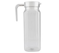 Bouteille d'eau froide kuuleyn, bouteille transparente acrylique, bouteille d'eau rayée glacée de jus de jus froid avec couvercle pour le bar à la maison (1100 ml)