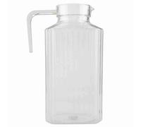 Bouteille d'eau froide kuuleyn, bouteille transparente acrylique, bouteille d'eau rayée glacée de jus de jus froid avec couvercle pour le bar à la maison (1800 ml)