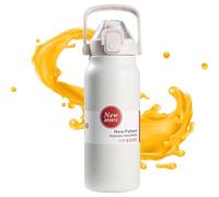 Bouteille d'eau froide toute la journée - Pichet hydratant en acier inoxydable, 1300 ml, étanche, portable, léger, tasse pour gym, camping, sports de plein air, voyage, travail, hydratation