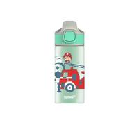 Sigg - Gourde Enfant avec Paille En Aluminium - Miracle Fireman - Étanche - Poids Plume - Sans BPA - Certifiée Neutre En CO2 - École & Sport - Bleu Clair Motif Pompier - 0,4L