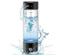 Bouteille d'eau hydrogène améliorée 3 min 2000 PPB - Technologie SPE PEM - Filtre le chlore - Machine portable de 414 ml - Cadeau pour mari, épouse, famille, amis, voyage