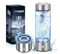 Bouteille d'eau hydrogène riche en hydrogène - Technologie SPE/PEM améliorée, bouteille portable rechargeable en verre (convient pour l'eau purifiée et distillée)