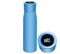 Bouteille d'eau intelligente, rappel de bouteille d'eau à boire, Tasse thermique LED avec affichage de la température, Bouteille isolée en acier inoxydable antidérapante, bouche large, légère pour
