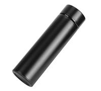 Bouteille D'eau Isolée 500ml Thermos à café avec Affichage de la Température LED Thermos à Vide Thermique pour Boissons Chaudes (Bouchon de température noir mat)