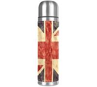Bouteille d'eau isolée Bouteilles d'eau en acier inoxydable Bouteille d'eau en métal,drapeau union jack, vendange