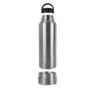 Bouteille d'eau isolée en acier inoxydable - Bouteille d'eau de sport isolée avec compartiment de rangement | Gobelet mural avec isolation sous vide pour