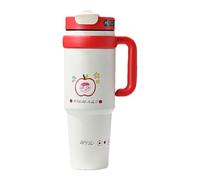 Bouteille d'eau isotherme | 1000 ml Gobelet anti-fuite avec anse | Bouteille d'eau pour enfants avec motif mignon | Pour femmes, hommes, filles, école, boissons chaudes et froides, café, thé