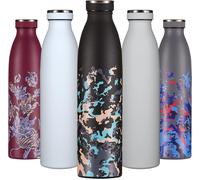 Bouteille D'eau Isotherme 750ml Bourgogne Cosmos Oriental Gourde Métallique Acier Inoxydable À Double Paroi Sous Vide Gourde De Sport Anti-Fuite Idée Cadeau Femmes Et Hommes