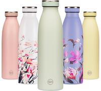 Bouteille D'eau Isotherme 750ml Bourgogne Cosmos Oriental Gourde Métallique Acier Inoxydable À Double Paroi Sous Vide Gourde De Sport Anti-Fuite Idée Cadeau Femmes Et Hommes