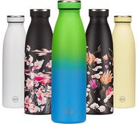 Bouteille D'eau Isotherme 750ml Bourgogne Cosmos Oriental Gourde Métallique Acier Inoxydable À Double Paroi Sous Vide Gourde De Sport Anti-Fuite Idée Cadeau Femmes Et Hommes