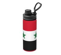 Bouteille d'eau isotherme avec drapeau de la République arabe syrienne pour le sport, l'extérieur, les voyages, le bureau