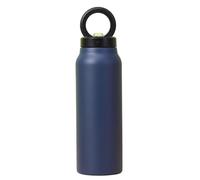 Bouteille d'eau isotherme bleu marine avec support magnétique pour téléphone, en acier inoxydable