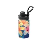Bouteille d'eau isotherme colorée avec motif imprimé de gouttes de rosée - Bouteille isotherme de 355 ml avec motif imprimé complet, étanche, en acier inoxydable et durable pour l'extérieur
