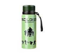 Bouteille d'eau isotherme de grande capacité en acier inoxydable 304 à double paroi isotherme pour café, thé et eau (vert, 590 ml)