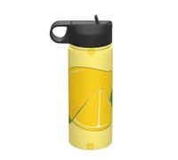 Bouteille d'eau isotherme de voyage au citron (532 ml), un incontournable pour le camping, le fitness et la randonnée