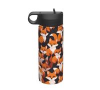 Bouteille d'eau isotherme de voyage avec inscription « Lots of Cartoon Little Fox » (532 ml), un incontournable pour le camping, le fitness et la randonnée