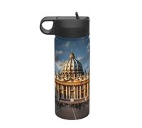 Bouteille d'eau isotherme de voyage Basilique Saint-Pierre en acier inoxydable (532 ml), adaptée pour le camping, le fitness, la randonnée en plein air