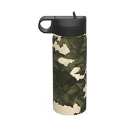 Bouteille d'eau isotherme de voyage camouflage militaire (532 ml), un incontournable pour le camping, le fitness et la randonnée