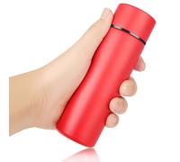Bouteille d'eau isotherme en acier inoxydable - 150 ml - Mini bouteille isotherme pour boissons chaudes - Portable - Petite bouteille isotherme - Rouge mat