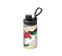 Bouteille d'eau isotherme en acier inoxydable avec drapeau de la République arabe syrienne Map03 - 355 ml - Pour l'école, l'extérieur