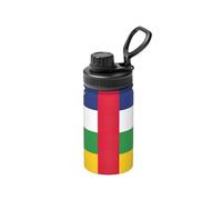 Bouteille d'eau isotherme en acier inoxydable avec drapeau de l'Afrique centrale, 355 ml, pour l'école, l'extérieur