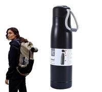 Bouteille d'eau isotherme en acier inoxydable avec isolation en acier inoxydable de 30 x 5 x 5 cm │ Grande bouteille de sport étanche │ Po Ble avec corde