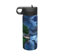 Bouteille d'eau isotherme en acier inoxydable avec motif arbre de vie 4 saisons 532 ml