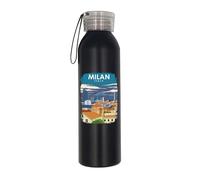 Bouteille d'eau isotherme en acier inoxydable Milan Italie Souvenir Vacances