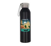 Bouteille d'eau isotherme en acier inoxydable Venise Italie la nuit