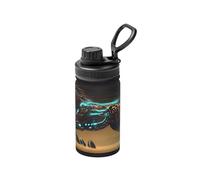 Bouteille d'eau isotherme mécanique en forme de cheval au galop - Bouteille isotherme de 355 ml avec motif imprimé complet, étanche, en acier inoxydable et durable pour l'extérieur