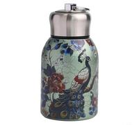 Bouteille d'eau isotherme portable en acier inoxydable de 300 ml avec design rétro, récipient isotherme pour le camping, la randonnée, les voyages et l'hydratation quotidienne (B)