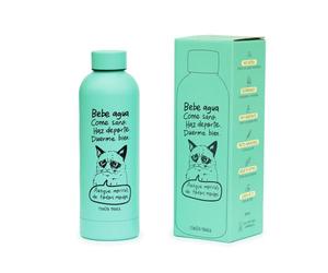 Bouteille d'eau isotherme réutilisable en acier inoxydable sans BPA avec double isolation Motif mourrez de toutes façons 500 ml